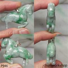 Running jade horse pendant