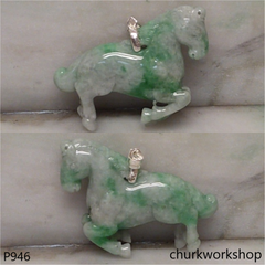 Running jade horse pendant