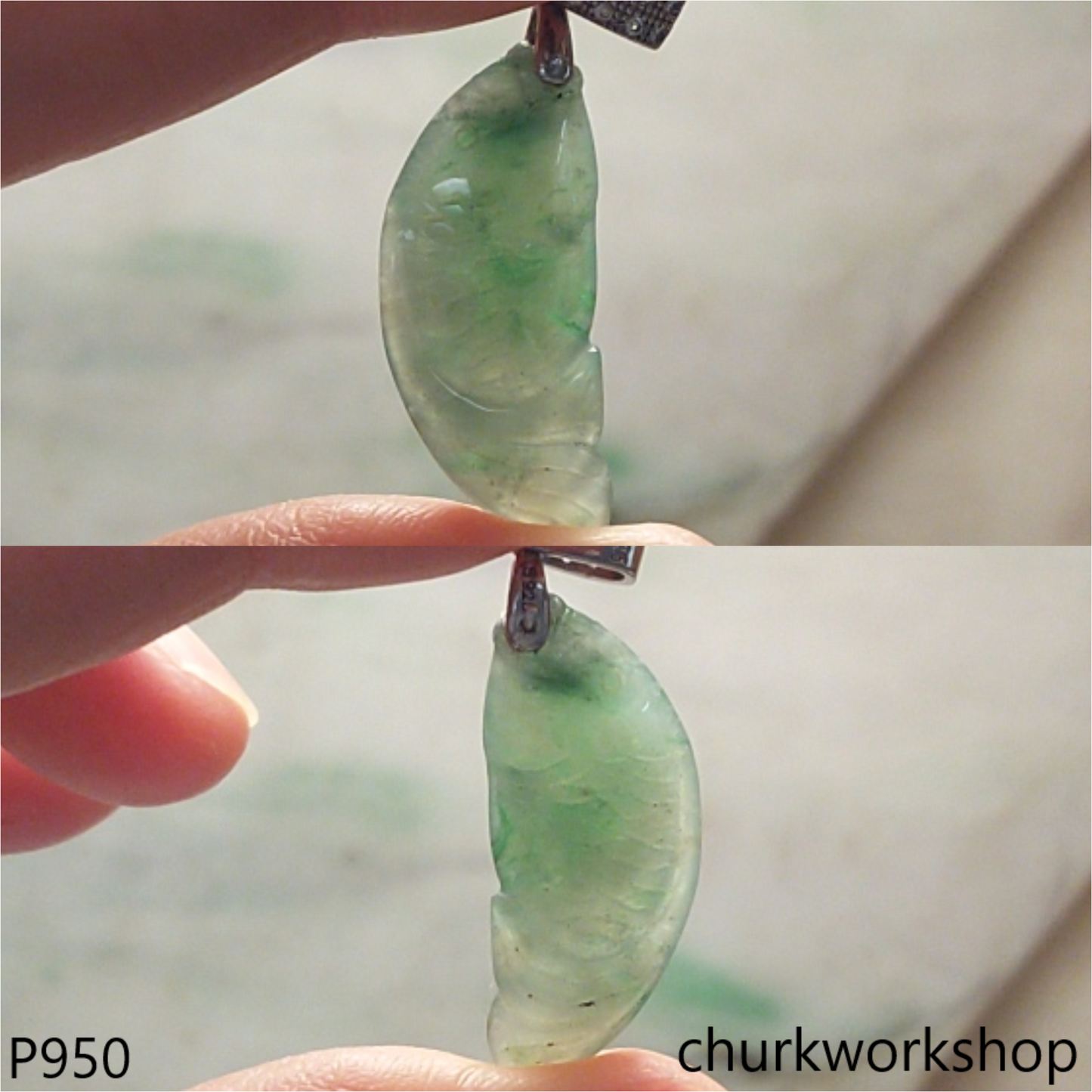 Jade fish pendant