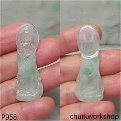 Pale green lady Buddha