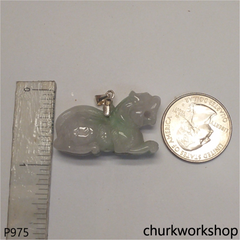 Light green jade tiger pendant