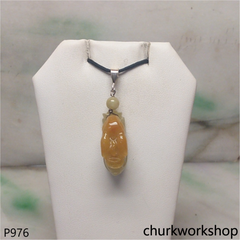 Brownish color jade rabbit pendant