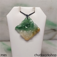 Multi color jade pendant