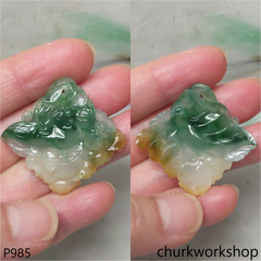 Multi color jade pendant