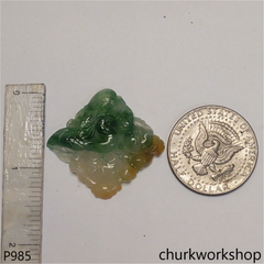 Multi color jade pendant