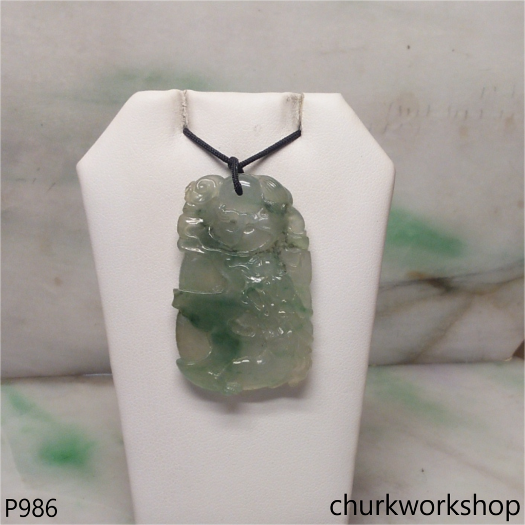 Bluish green dragon pendant