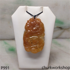 Red jade Dragon pendant