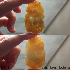 Red jade Dragon pendant