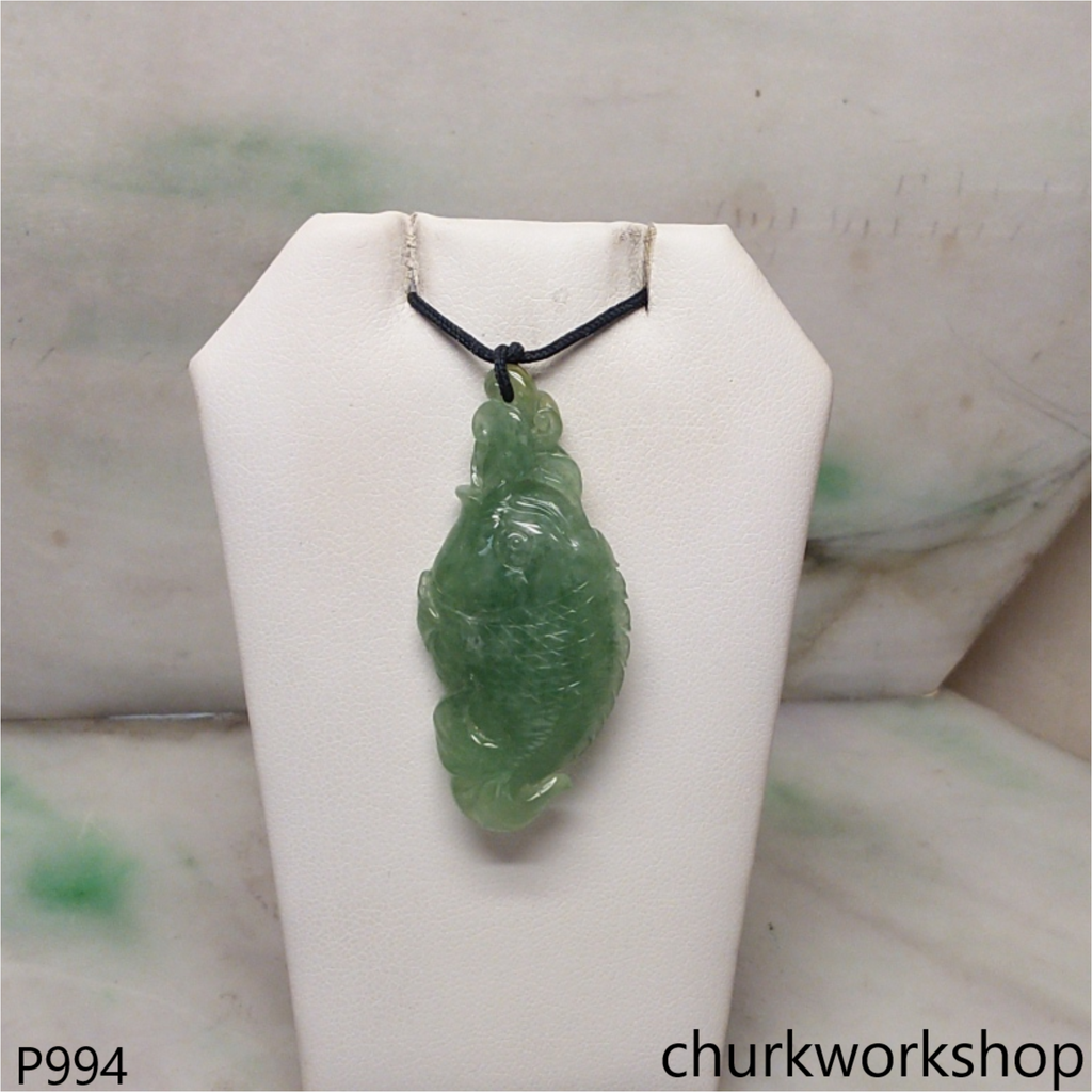 Jade fish pendant