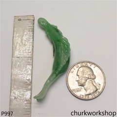 Green jade fish pendant