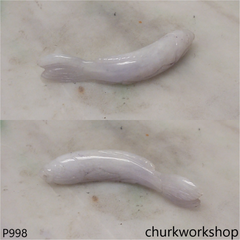Pale lavender jade fish pendant