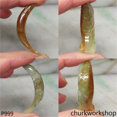 Brown jade fish pendant