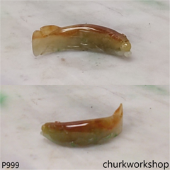 Brown jade fish pendant