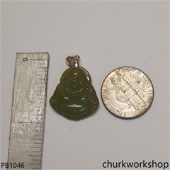 Small molt green jade happy Buddha pendant