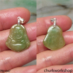 Small molt green jade happy Buddha pendant