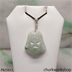 Light green jade happy Buddha