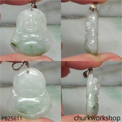 Light green jade happy Buddha