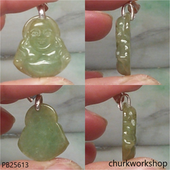 Jade happy Buddha pendant
