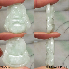 Light green happy Buddha pendant