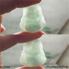 Light green happy Buddha pendant