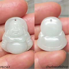 Pale green happy Buddha pendant