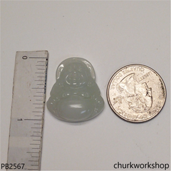 Pale green happy Buddha pendant