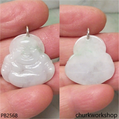 Pale lavender jade happy Buddha