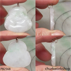 Pale lavender jade happy Buddha