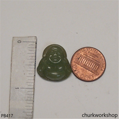 Small jade happy Buddha pendant