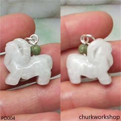 White jade goat pendant