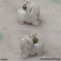 White jade goat pendant