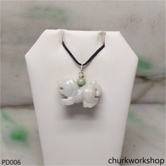 White jade tiger pendant
