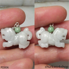 White jade tiger pendant