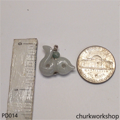 White jade snake pendant