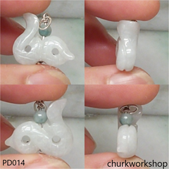 White jade snake pendant