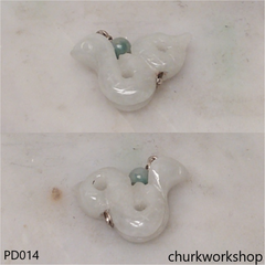 White jade snake pendant