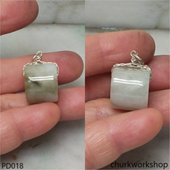 Grayish white jade tubes