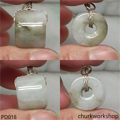 Grayish white jade tubes