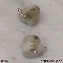 Grayish white jade tubes