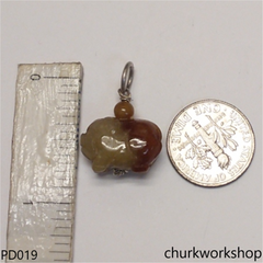Brownish jade pig pendant