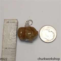Brownish jade pig pendant