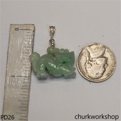 Light green jade dragon pendant