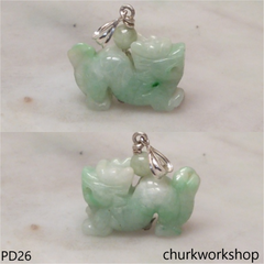 Light green jade dragon pendant