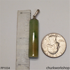 Light green with yellowish jade cylinder