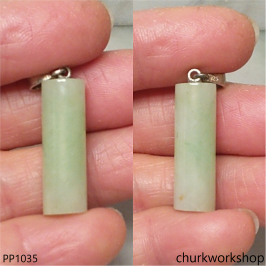 Light green small jade cylinder