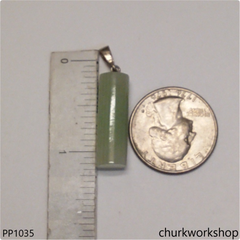 Light green small jade cylinder