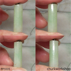 Light green small jade cylinder