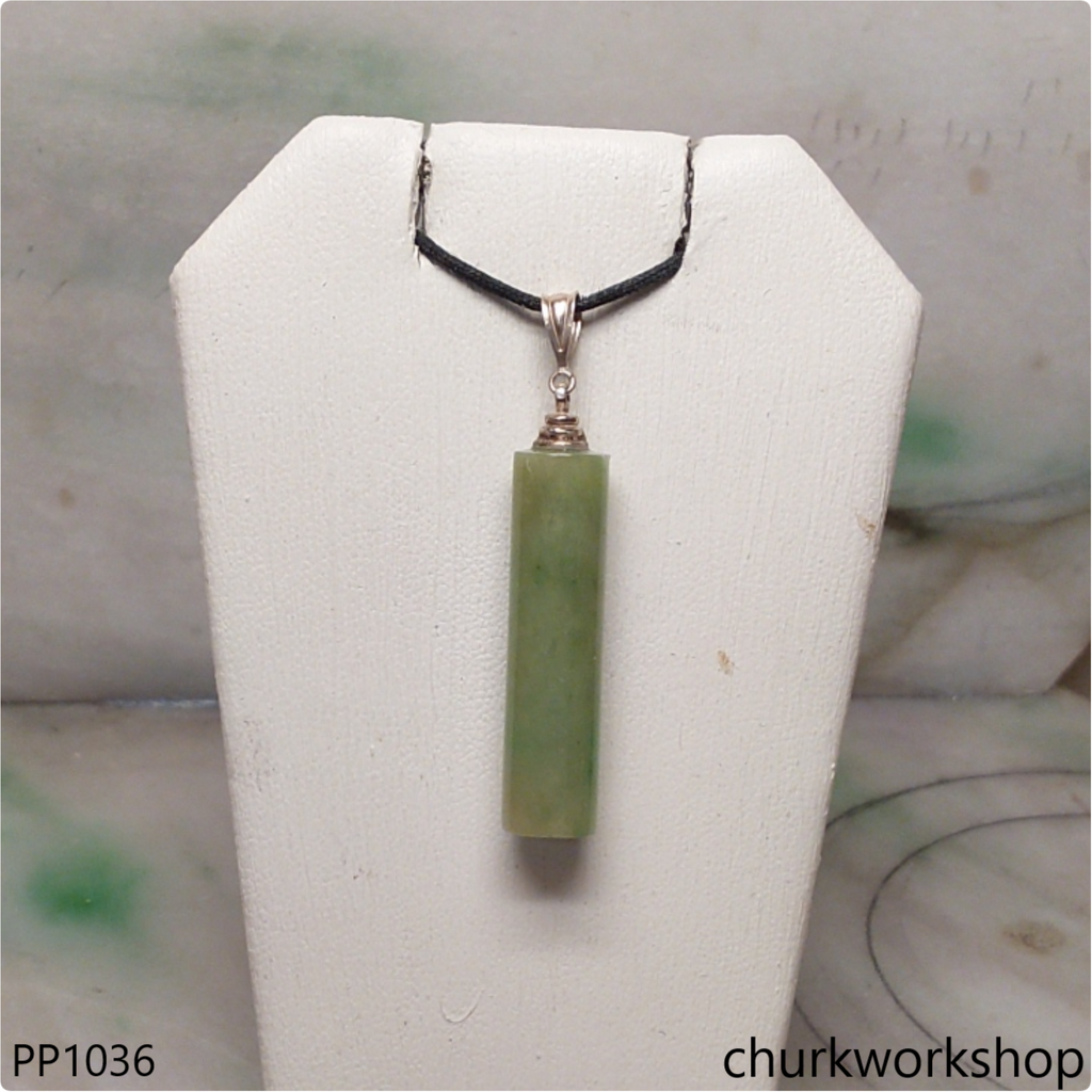 Light green jade cylinder