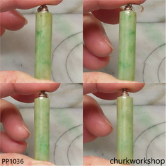 Light green jade cylinder