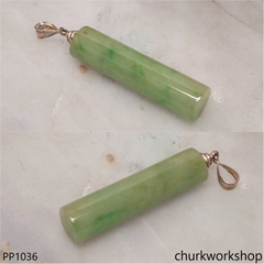 Light green jade cylinder